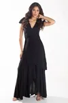 VESTIDO DWZ LONGO COM BABADO