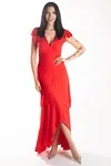 VESTIDO DWZ LONGO COM BABADO