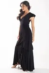 VESTIDO DWZ LONGO COM BABADO