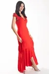 VESTIDO DWZ LONGO COM BABADO