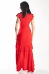 VESTIDO DWZ LONGO COM BABADO