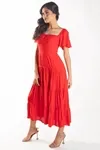 VESTIDO DWZ MANGA CURTA BABADO