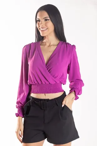 BLUSA DWZ MANGA LONGA TRASNPASSADA