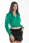 BLUSA DWZ MANGA LONGA TRASNPASSADA