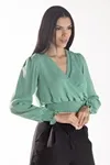 BLUSA DWZ MANGA LONGA TRASNPASSADA