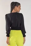 BLUSA DWZ MANGA LONGA TRASNPASSADA