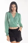 BLUSA DWZ MANGA LONGA TRASNPASSADA