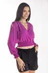 BLUSA DWZ MANGA LONGA TRASNPASSADA