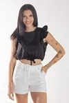 BLUSA DWZ MANGA BABADO