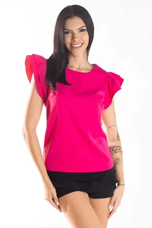 BLUSA DWZ MANGA BABADO
