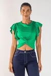 BLUSA DWZ NO FRONTAL CANELADA LISA