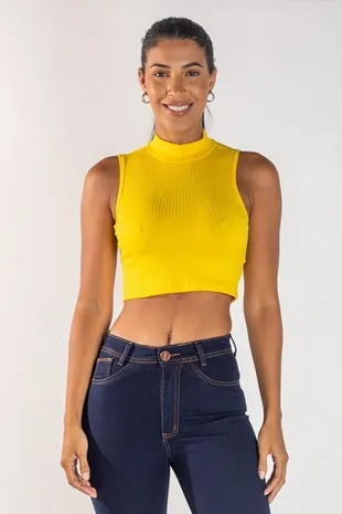 CROPPED DWZ GOLA ALTA CANELADA