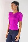 BLUSA DWZ MANGA BUFANTE CANELADA
