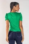 BLUSA DWZ MANGA BUFANTE CANELADA