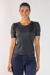 BLUSA DWZ MANGA BUFANTE CANELADA
