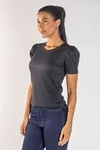 BLUSA DWZ MANGA BUFANTE CANELADA