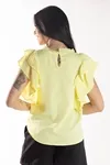 BLUSA DWZ MANGA BABADO COM LASE NA MANGA