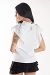 BLUSA DWZ MANGA BABADO COM LASE NA MANGA