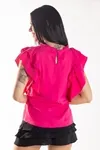 BLUSA DWZ MANGA BABADO COM LASE NA MANGA