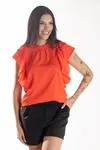 BLUSA DWZ MANGA BABADO COM LASE NA MANGA