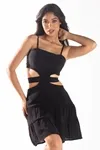 VESTIDO DWZ CURTO COM RECORTES