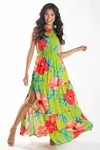 VESTIDO DWZ ESTAMPADO COM LASTEX