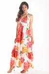VESTIDO DWZ LONGO ESTAMPADO COM BOJO