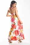 VESTIDO DWZ LONGO ESTAMPADO COM BOJO
