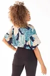 Cropped Dwz Estampado Com Elastico Na Cintura