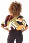 Cropped Dwz Estampado Com Elastico Na Cintura