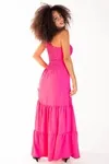 Vestido Dwz Lastex Liso Um Ombro Com Bojo