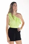 Cropped Dwz Um Ombro Babado