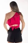 Cropped Dwz Um Ombro Babado