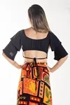 Cropped Dwz Com Barbatana Manga Babado
