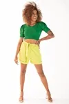 Short Dwz Linho Com Amarracao