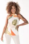 Blusa Dwz Estampada Com Amarracao