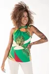 Blusa Dwz Estampada Com Amarracao