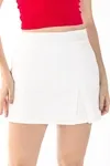 Short Saia Dwz Liso Com Recorte