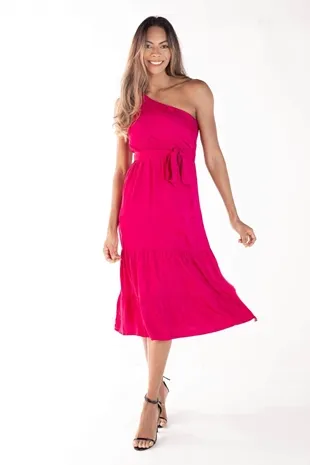 Vestido Dwz Um Ombro Longo