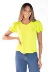 Blusa Dwz Manga Curta Com Elastico Na Manga