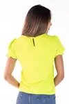 Blusa Dwz Manga Curta Com Elastico Na Manga
