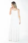 Vestido Dwz Longo Liso Com Alcas Regulaveis