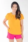 Blusa Dwz Manga Curta Com Abertura Frontal