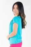 Blusa Dwz Manga Curta Com Abertura Frontal
