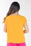 Blusa Dwz Manga Curta Com Abertura Frontal