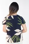 Blusa Dwz Manga Curta Estampada