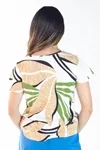 Blusa Dwz Manga Curta Estampada