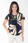 Blusa Dwz Manga Curta Estampada