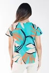 Blusa Dwz Manga Curta Estampada