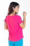 Blusa Dwz Manga Curta Com Amarracao